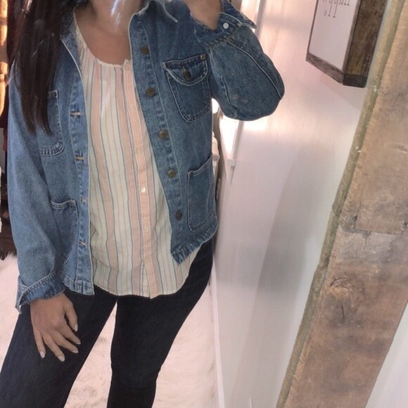 Vintage 70’s blue denim jean jacket size medium - Picture 4 of 12